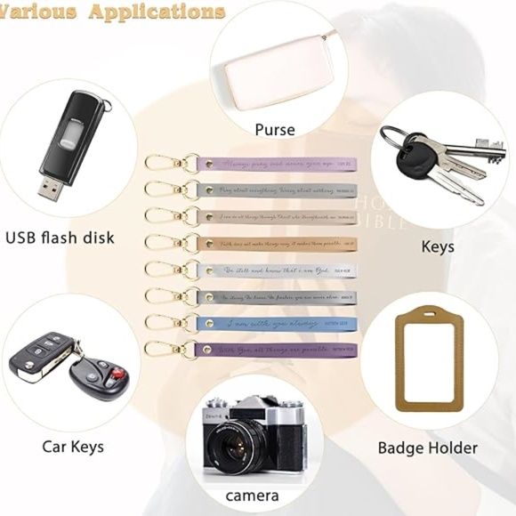 🌙 B70 - 3 Pack * keychains with bible quotes - Picture 4 of 4